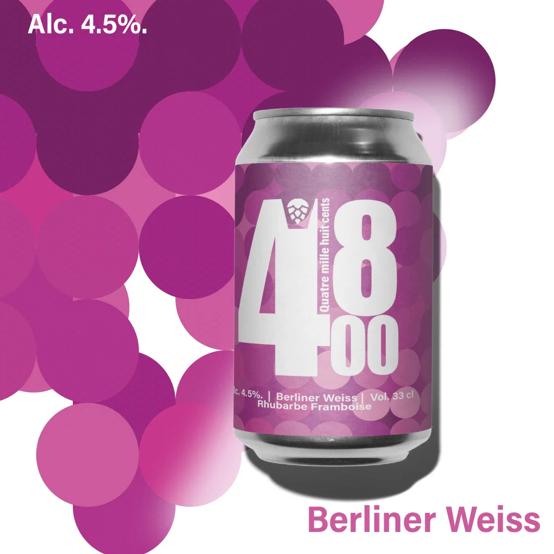 Berliner Weisse Framboise Rhubarbe 4800 — Brasserie de Verviers
