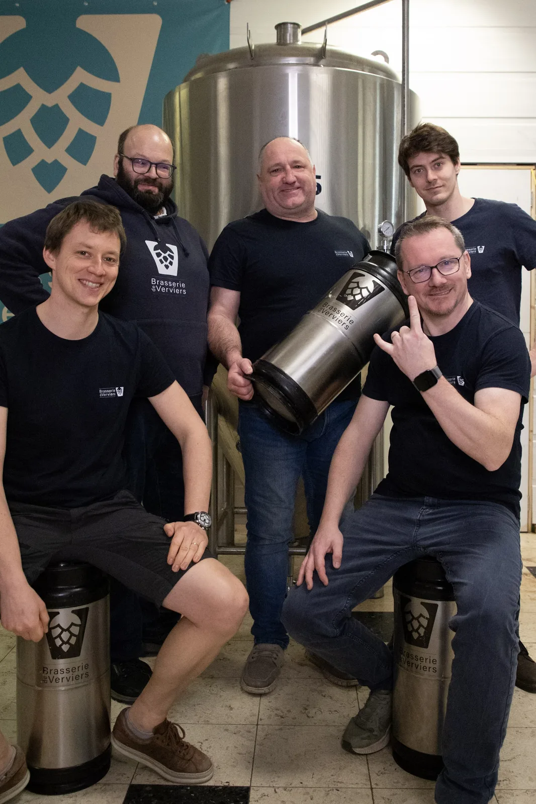 L'équipe de brasseurs de la Brasserie de Verviers